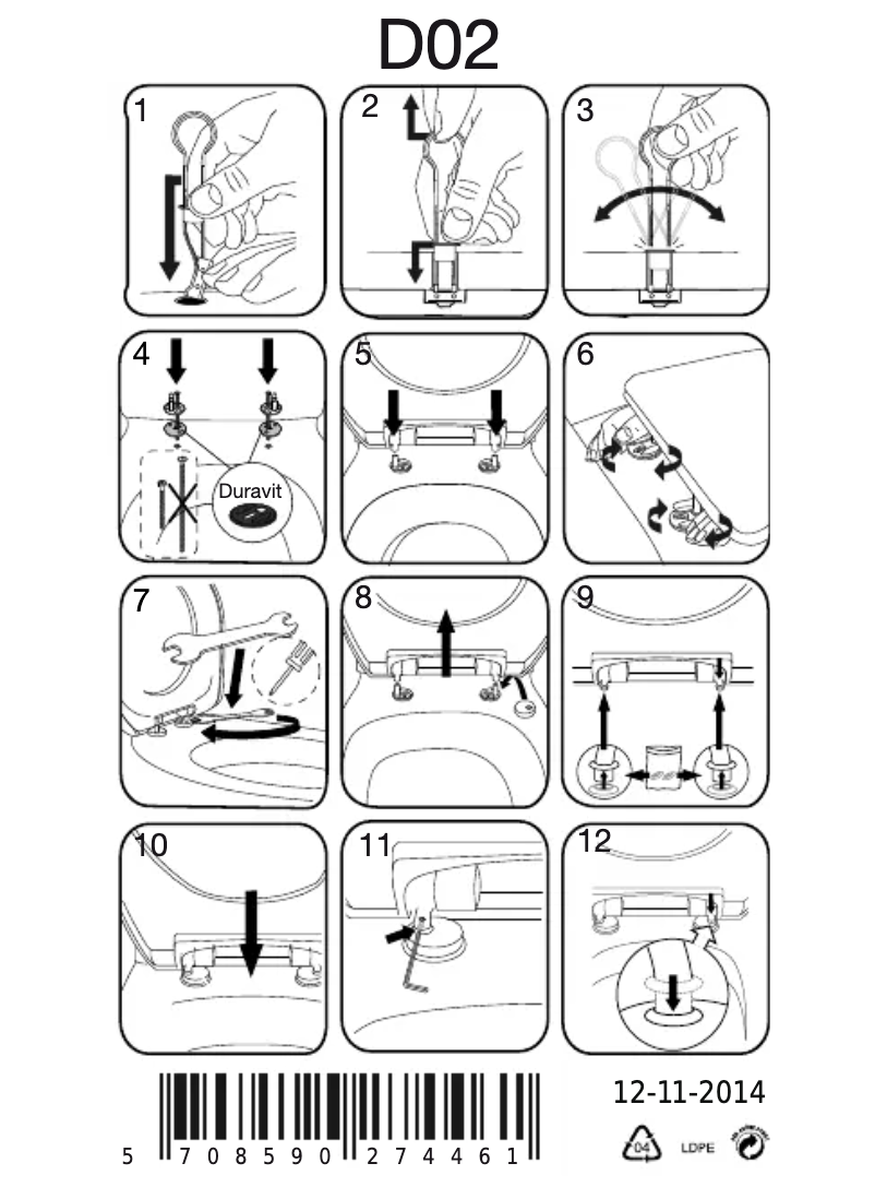 Página 1 del manual Manual de usuario Pressalit 345