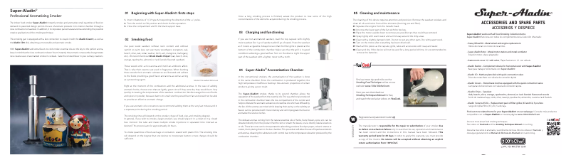 Image de la première page du manuel de l'appareil Super Aladin