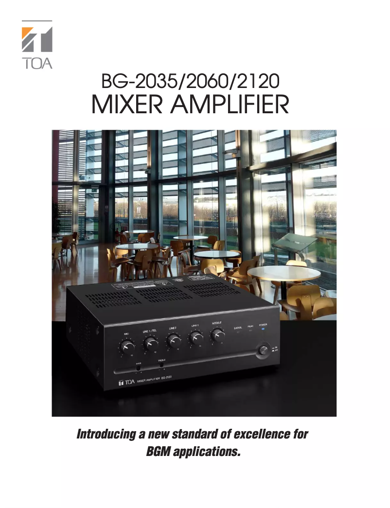 Página 1 del manual Manual de usuario TOA BG-2060