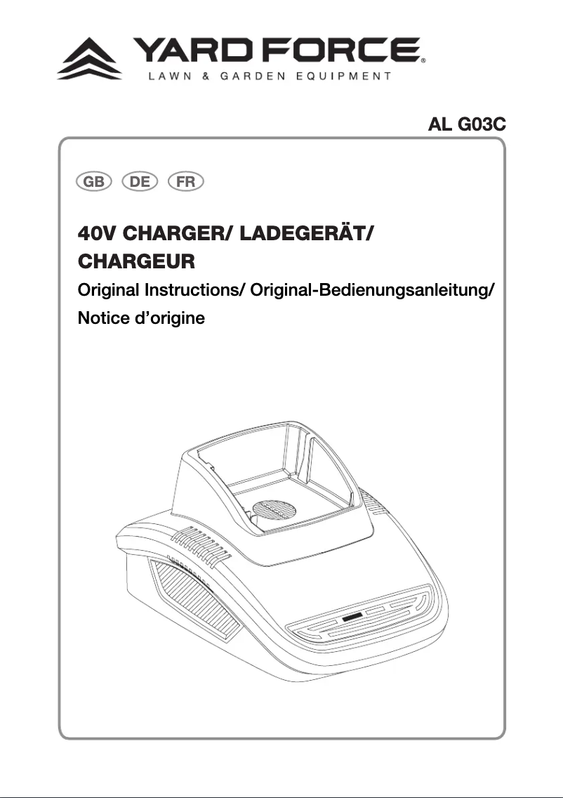 Image de la première page du manuel de l'appareil AL G03C