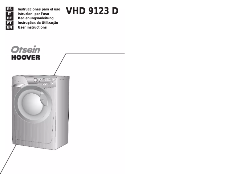 Página 1 del manual Manual de usuario Otsein-Hoover VHD 9123D-37