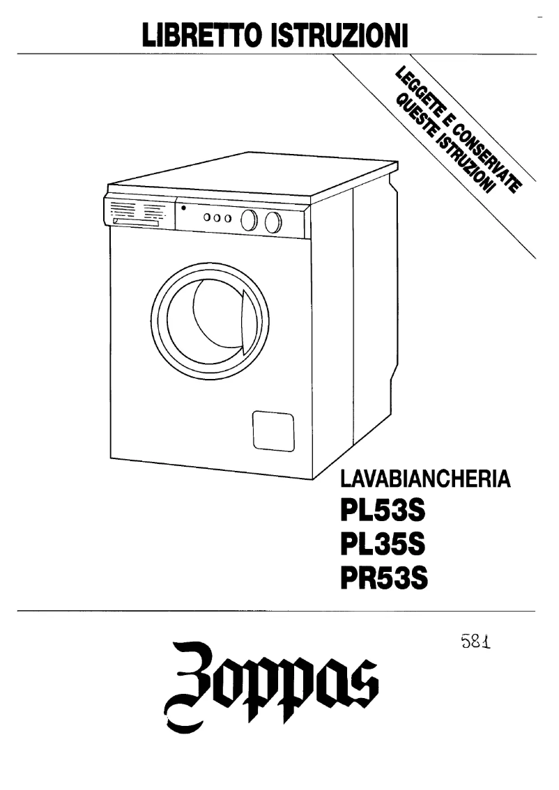 Page n°1 - Manuel utilisateur Zoppas PL53S
