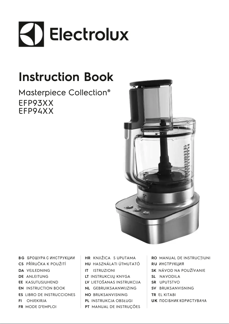 Page 1 de la notice Manuel utilisateur Electrolux Masterpiece Collection EFP9300