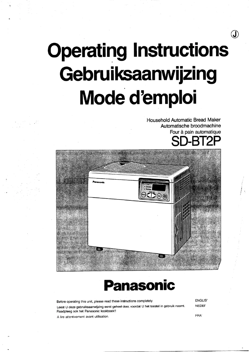 Page n°1 - Manuel utilisateur Panasonic SD-BT2P