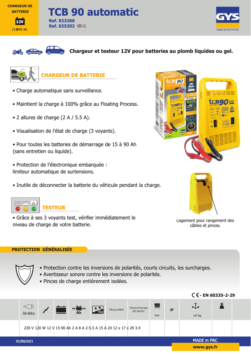 Image de la première page du manuel de l'appareil TCB 90 Automatic