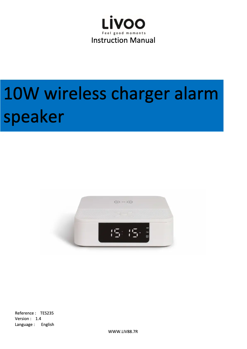 Page n°1 - Manuel utilisateur Livoo TES235