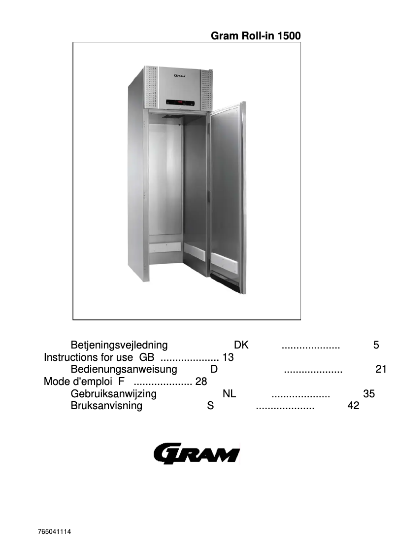Image de la première page du manuel de l'appareil BAKER M 1500 CBG
