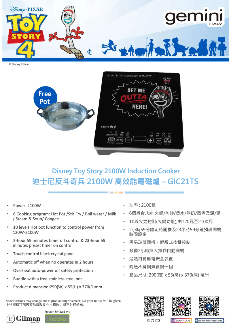 Image de la première page du manuel de l'appareil GIC21TS