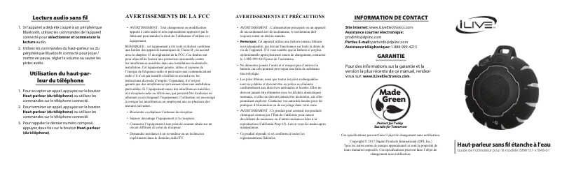 Page 1 de la notice Manuel utilisateur iLive ISBW157