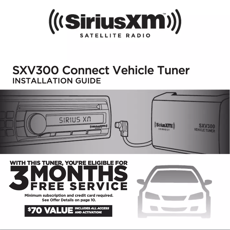 Page n°1 - Guide d'installation SiriusXM SXV300