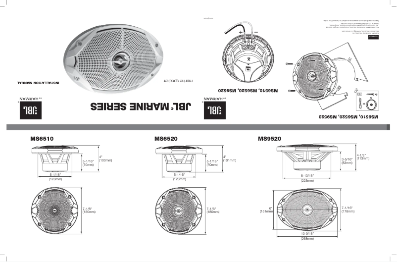 Page n°1 - Manuel utilisateur JBL Marine Series