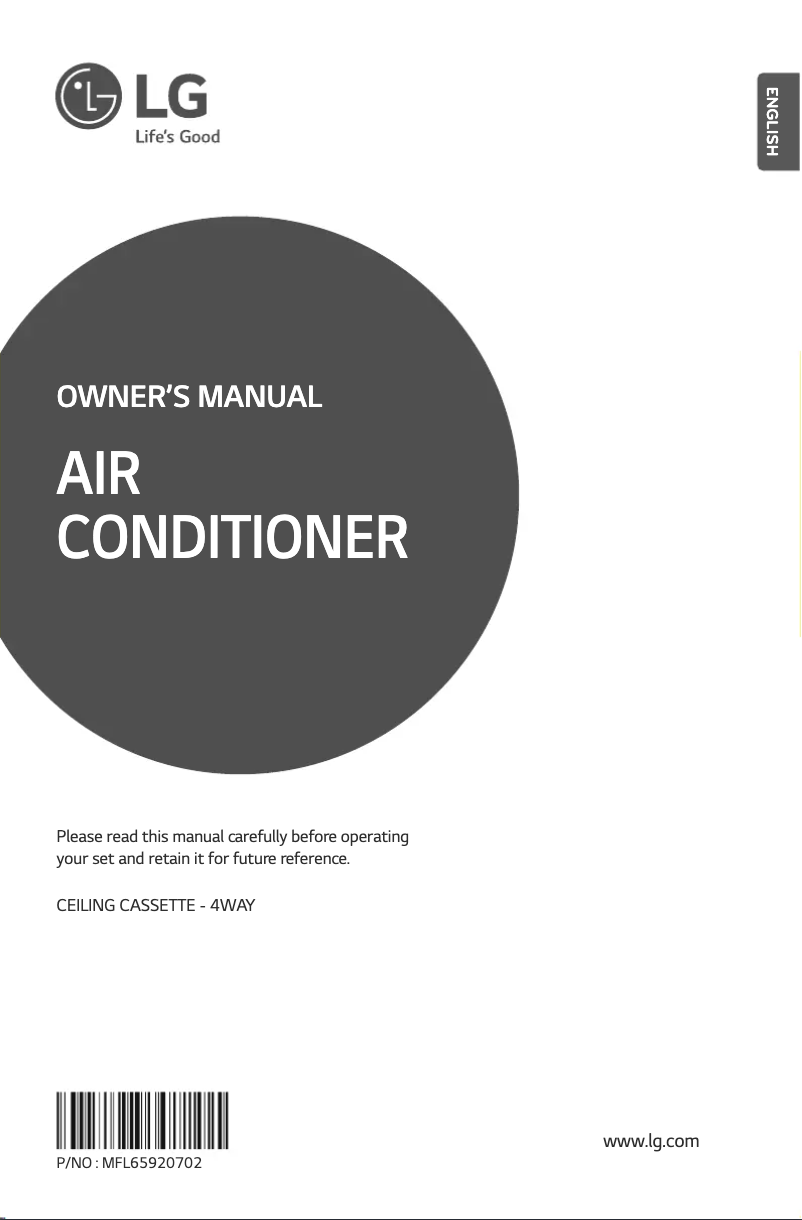 Page 1 de la notice Manuel utilisateur LG JRNU24GTPA4