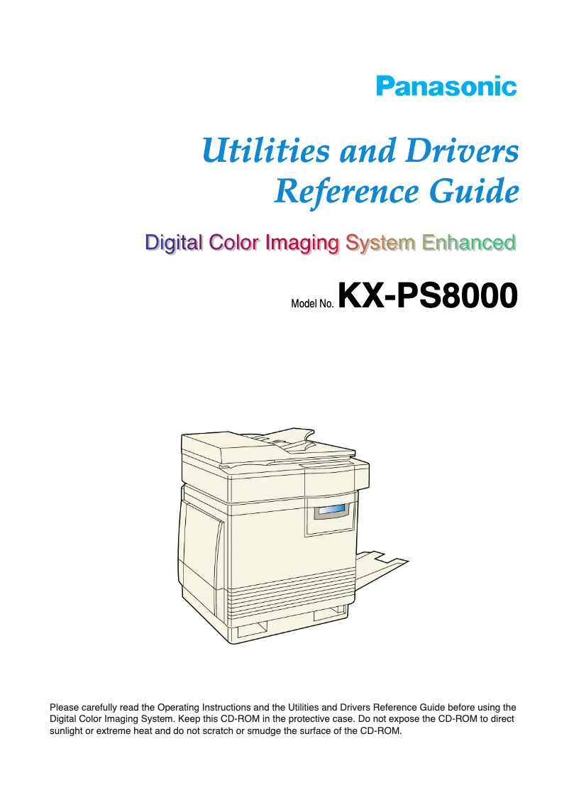 Page 1 de la notice Manuel utilisateur Panasonic KX-PS8000