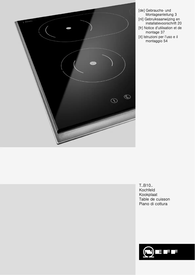 Page n°1 - Manuel utilisateur Neff T41B10X2