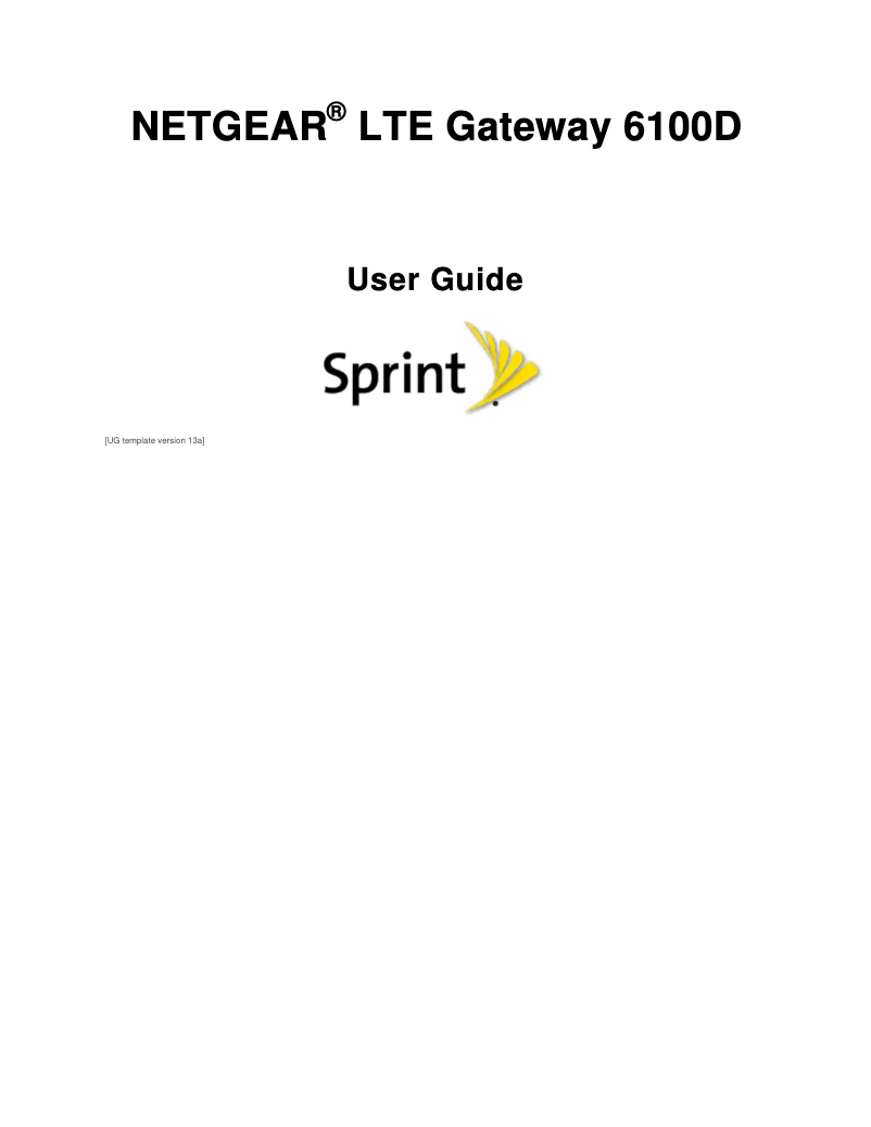 Page 1 de la notice Manuel utilisateur Netgear LG6100D