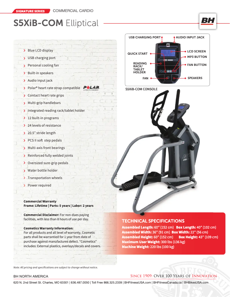 Image de la première page du manuel de l'appareil S5XiB-COM