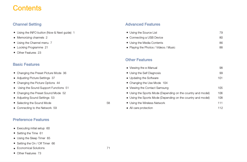 Image de la première page du manuel de l'appareil UE55M5550AU