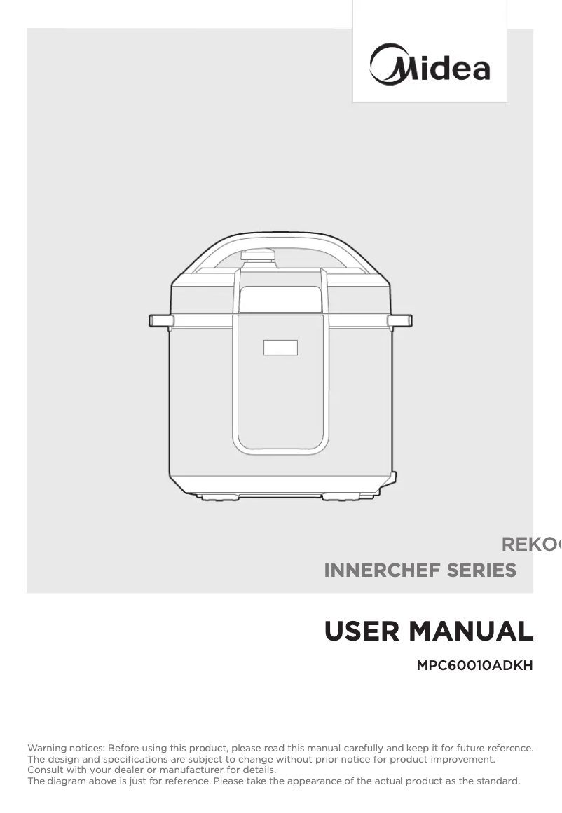 Page 1 de la notice Manuel utilisateur Midea MPC60010ADKH