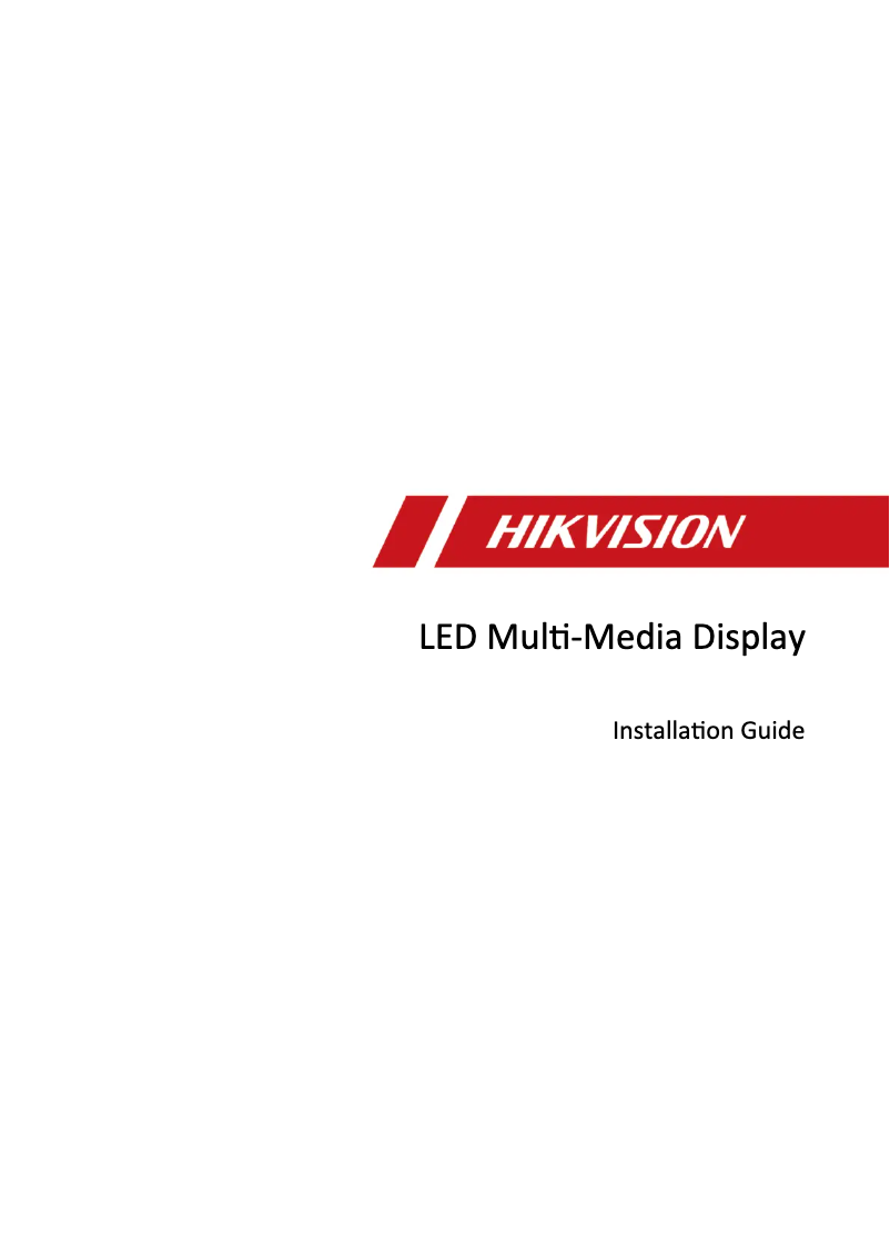 Page 1 de la notice Guide d'installation Hikvision DS-D4218FI-162H
