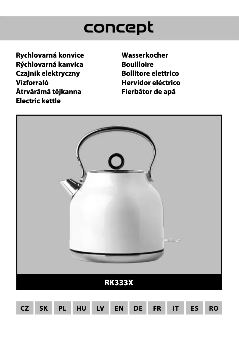 Page 1 de la notice Manuel utilisateur Concept RK3334