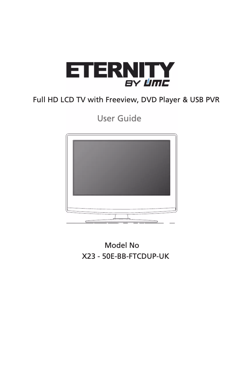 Page n°1 - Manuel utilisateur Eternity X23/50E-BB-FTCDUP-UK