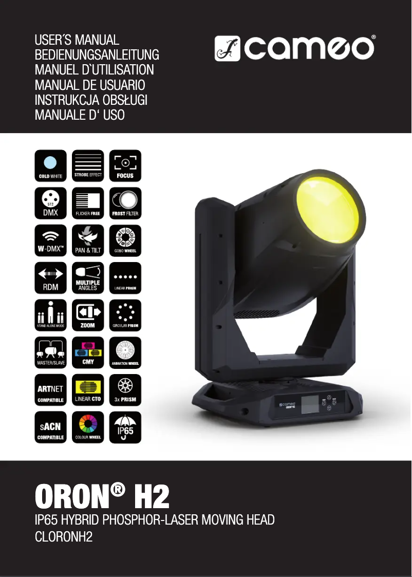 Page n°1 - Manuel utilisateur Cameo ORON H2