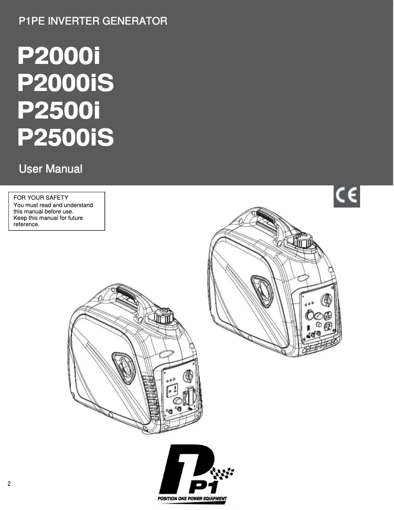 Page 1 of the manual User Manual Hyundai P2500i