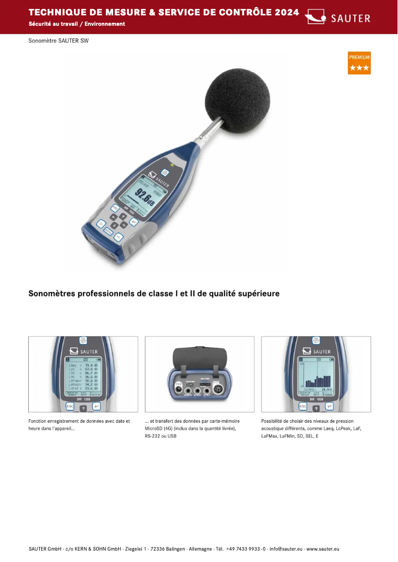 First page image of the manual for SW 1000