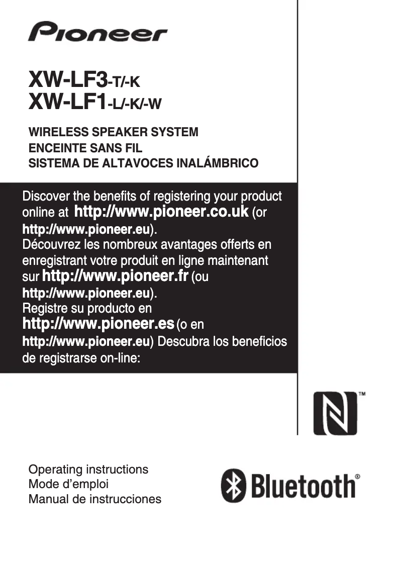 Page n°1 - Manuel utilisateur Pioneer XW-LF1
