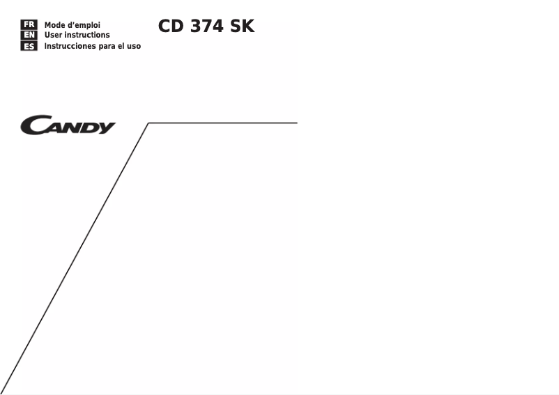 Page 1 de la notice Manuel utilisateur Candy CD 374