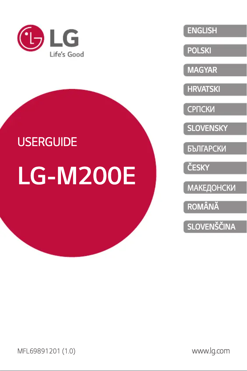 Image de la première page du manuel de l'appareil LG-M200E