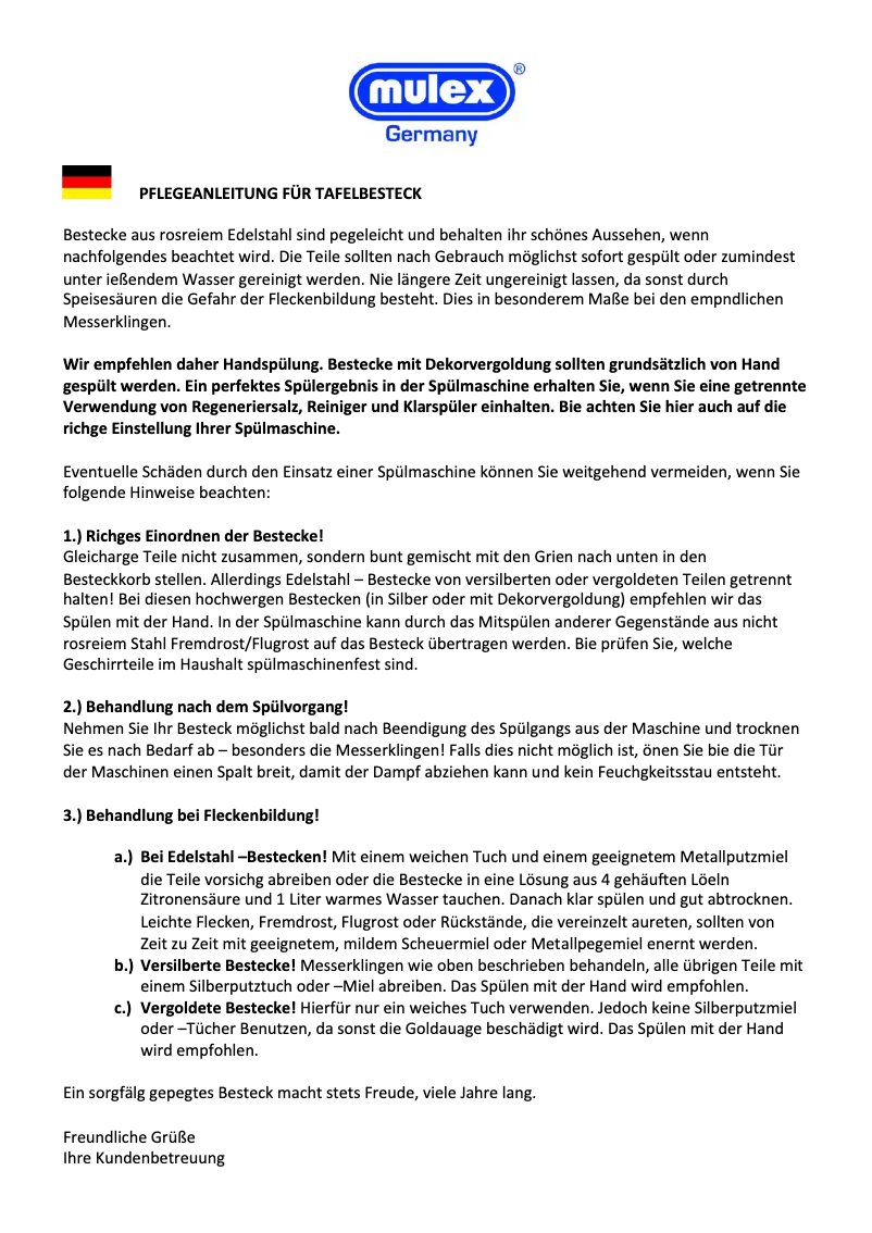 Page 1 de la notice Manuel utilisateur Mulex Vermont