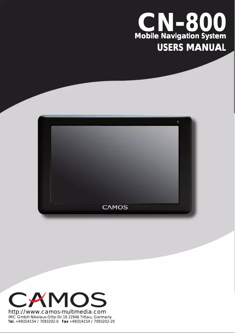 Page n°1 - Manuel utilisateur Camos CN-800