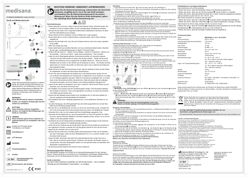 Page 1 de la notice Manuel utilisateur Medisana IN 510