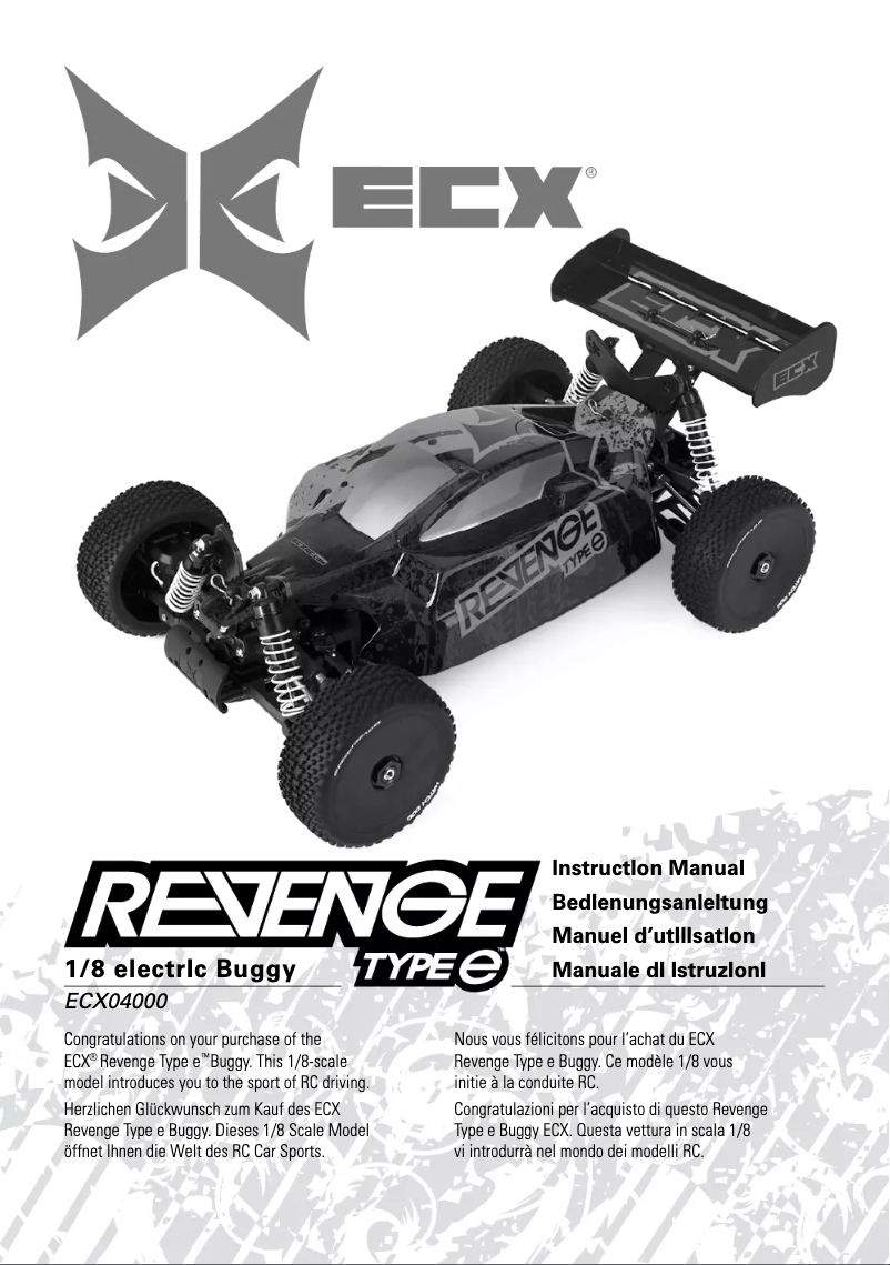 Page n°1 - Manuel utilisateur ECX Revenge Type E ECX04000