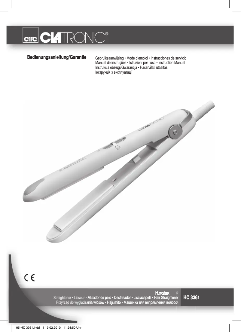 Page 1 de la notice Manuel utilisateur Clatronic HC 3361