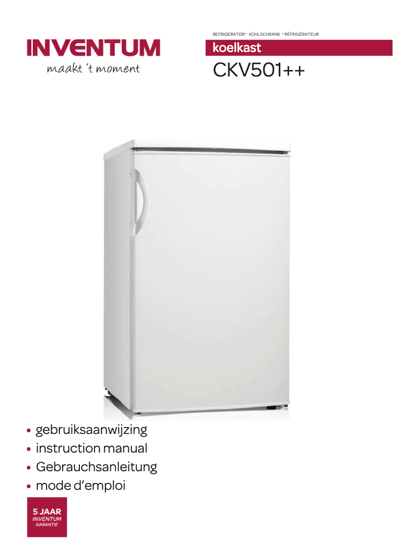 Image de la première page du manuel de l'appareil CKV501++