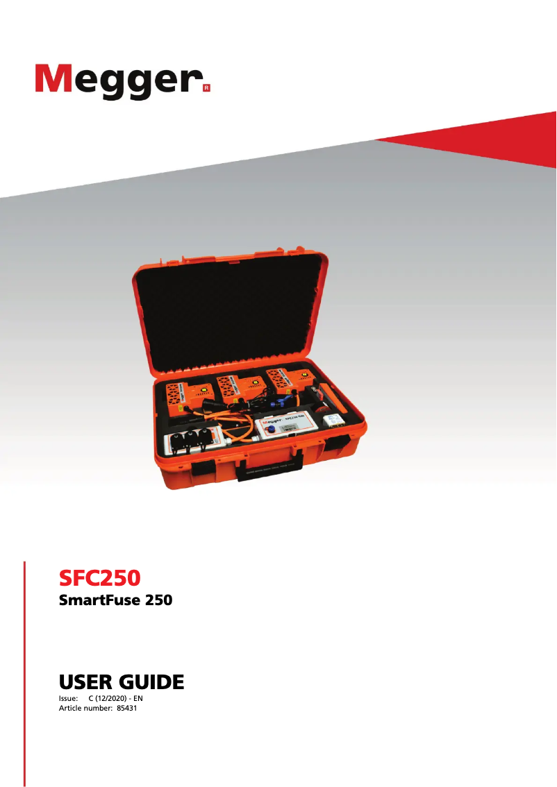 Page 1 de la notice Manuel utilisateur Megger SmartFuse 250