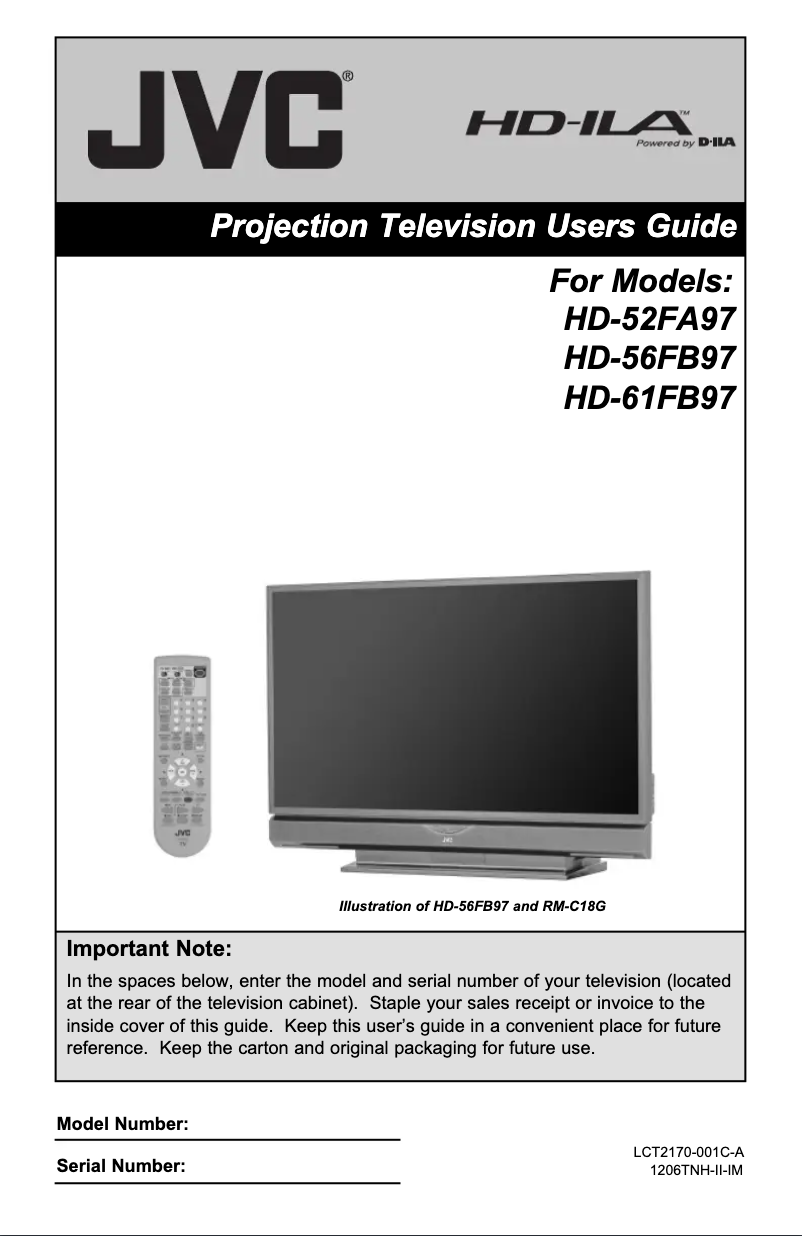 Image de la première page du manuel de l'appareil HD-56FB97