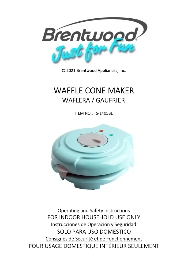 Página 1 del manual Manual de usuario Brentwood TS-1405BL