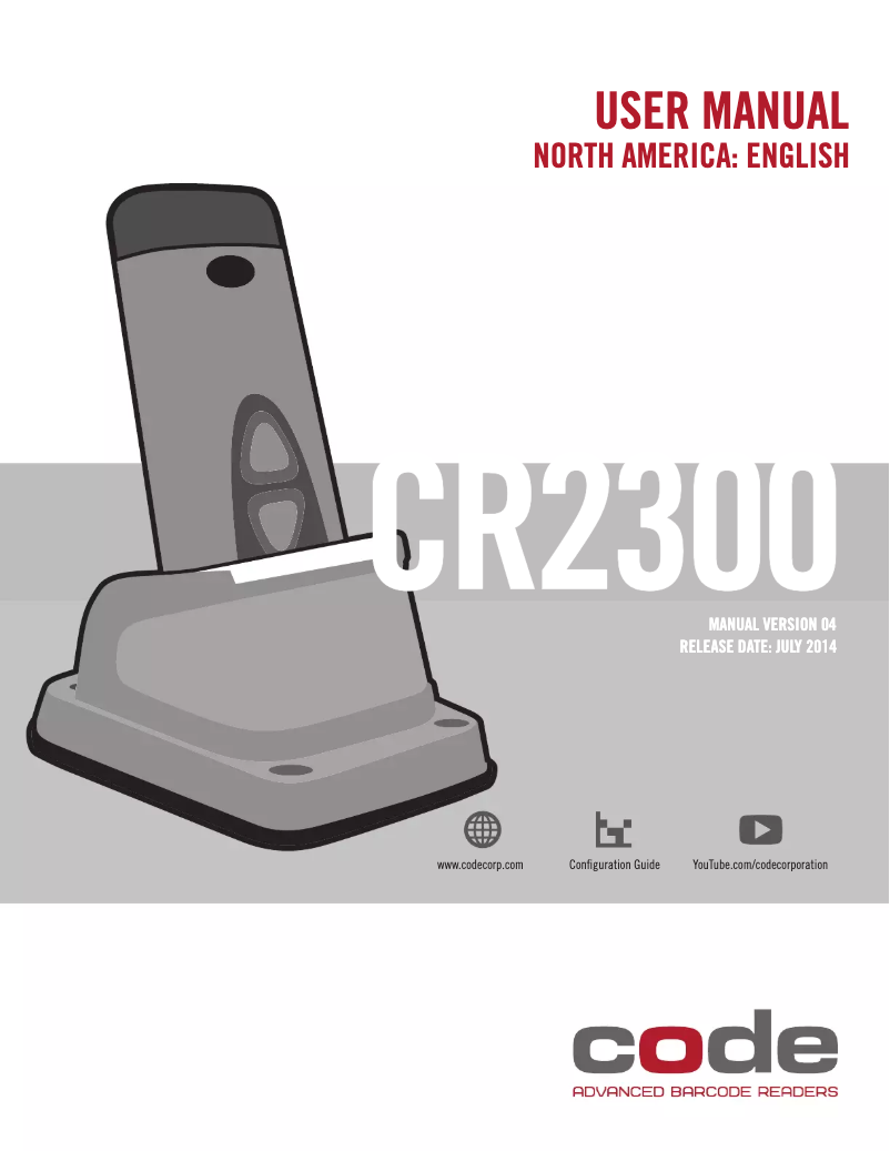 Página 1 del manual Manual de usuario Code Reader CR2300