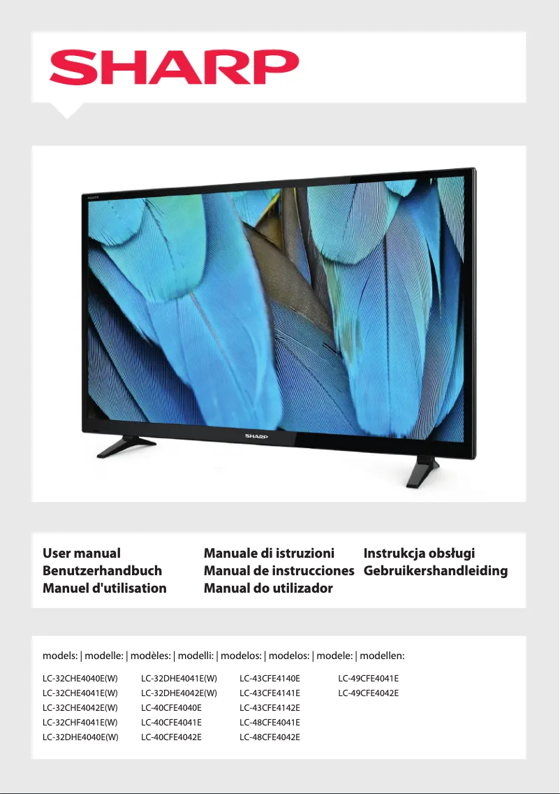 Page 1 de la notice Manuel utilisateur Sharp LC-48CFE4041E