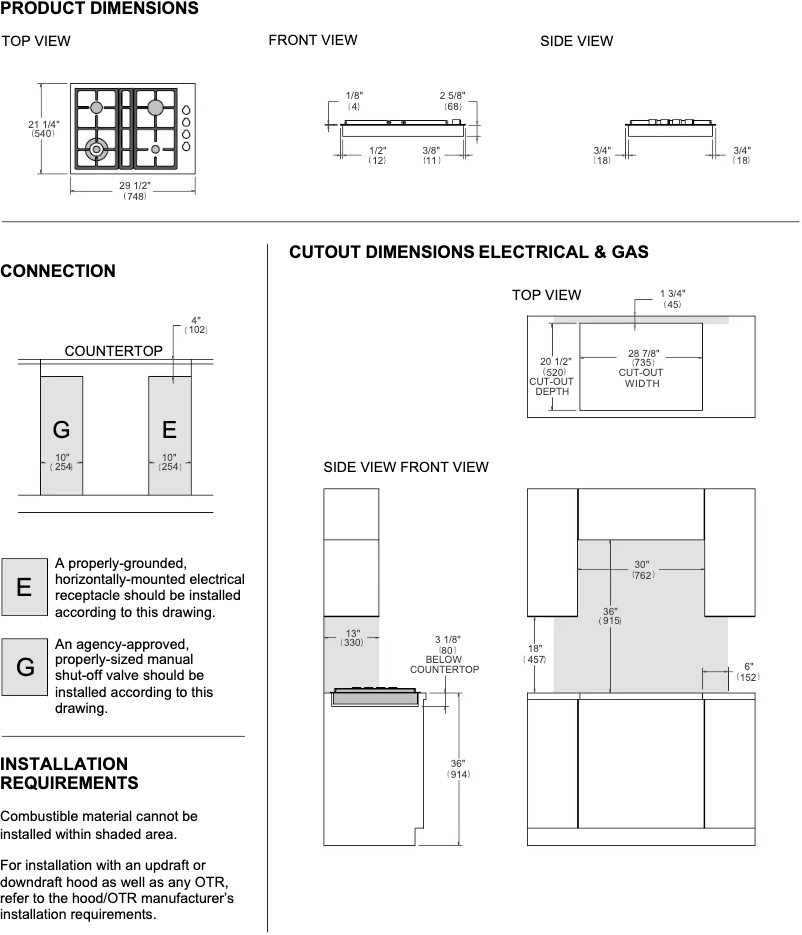 Page 1 de la notice Instructions / montage Bertazzoni MAST304QXE