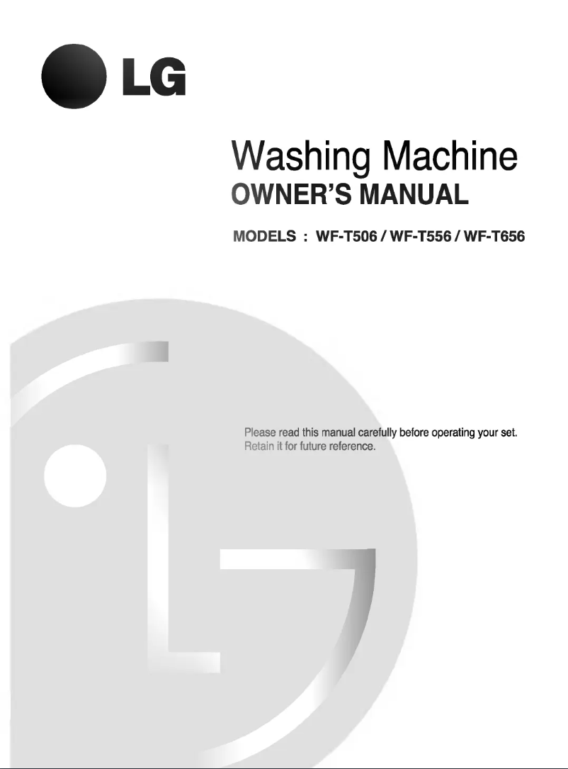 Page 1 de la notice Manuel utilisateur LG WFT85B34DPT