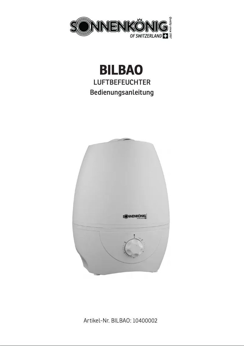 Página 1 del manual Manual de usuario Sonnenkönig Bilbao