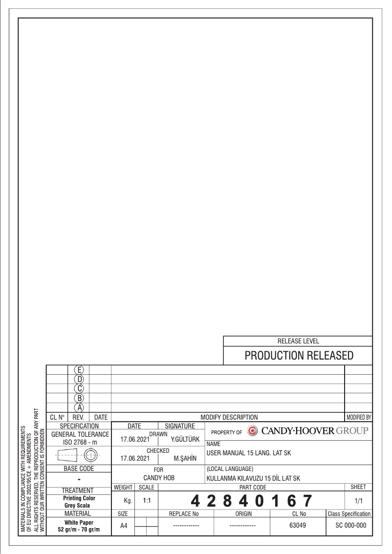 Image de la première page du manuel de l'appareil CHW6LBB