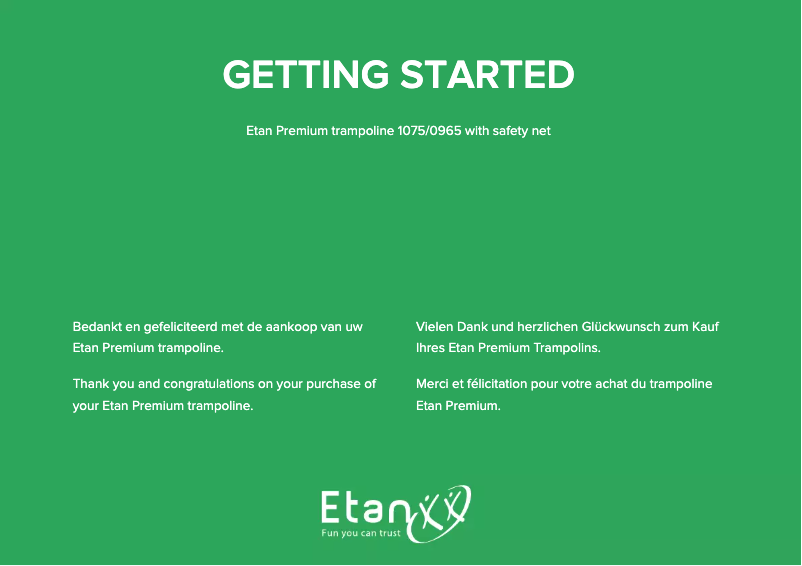 Page 1 de la notice Manuel utilisateur Etan Premium Gold 1075