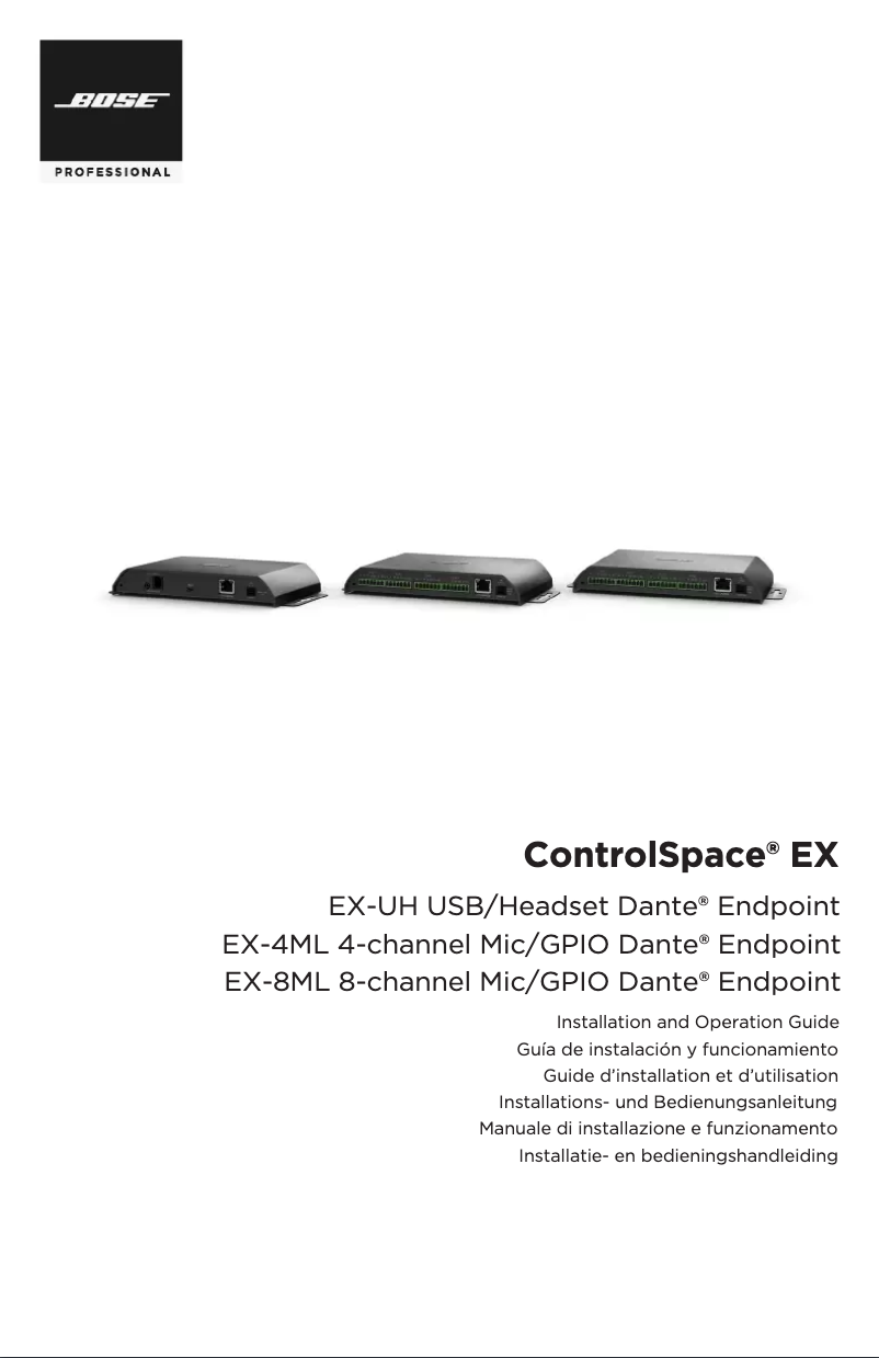 Page 1 de la notice Mode d'emploi Bose ControlSpace EX-8ML