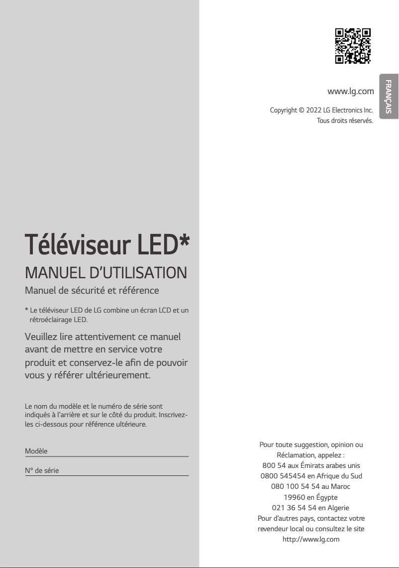 Image de la première page du manuel de l'appareil 55NANO776QA