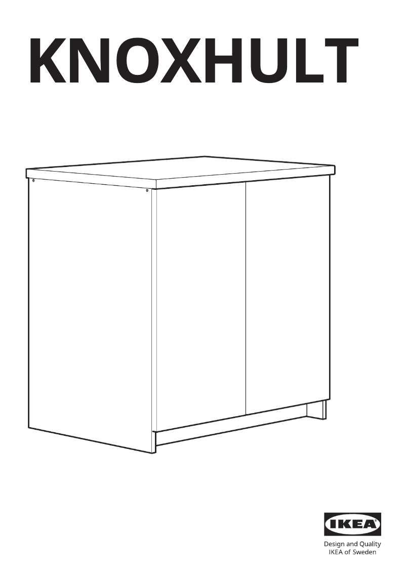 Page 1 de la notice Manuel utilisateur Ikea KNOXHULT 703.342.60